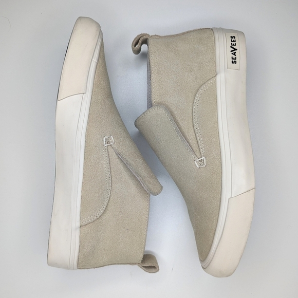SeaVees Huntington Middie suede leather ankle loafer sneaker beige size 7.5 - Picture 6 of 8